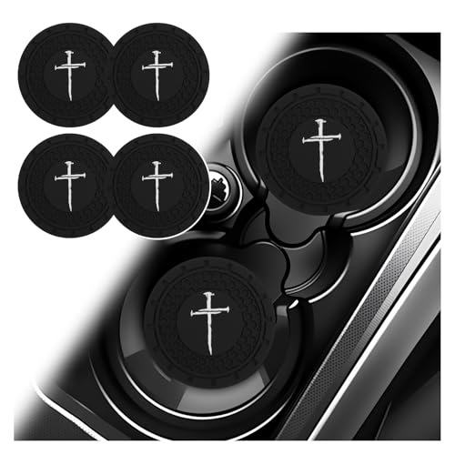 4PCS Portavasos para Auto con Diseño de Cruz Cristiana miniatura 1