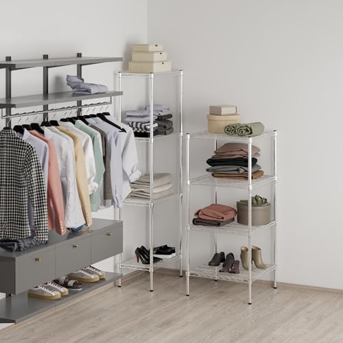 Regal Altair 24\" Deep x 24\" Wide x 54\" High 4 Tier Chrome Wire Shelving Kit | NSF Commercial Storage Rack Unit - Thumbnail 6