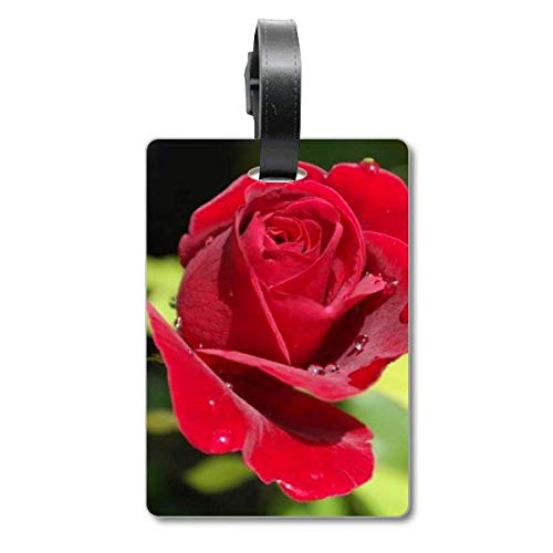 Étiquette de valise roses rouge foncé pour éviter la perte de bagage