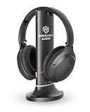 Avantree Opera Aura – Auracast Wireless TV Headphones for Seniors, Work with Auracast Hearing Aids, Clear Voice & Volume Boost, TV Transmitter & Charging Base with HDMI ARC, Optical & AUX Inputs