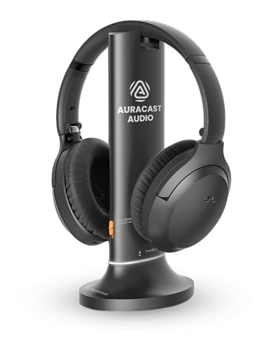 Avantree Opera Aura – Auracast Wireless Headphones for TV with Clear Voice & Volume Boost, Works with Auracast-Enabled Devices, TV Transmitter & Charging Base with HDMI ARC Optical & AUX Inputs