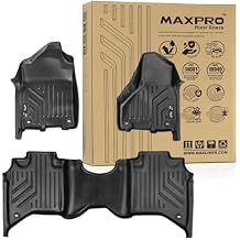 Premium MAXPRO All Weather Mats - Floor Mats for Dodge Ram 2500 3500 2019-2024 Crew Cab1st Row Bench SeatCustom Fit TPE Waterproof Floor Liners, Heavy Duty Dodge Ram Accessories for Truck Floor Mats