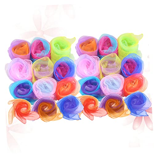 Gatuida Bulk Scarf Set 60cm x 60cm Graduated Dance Juggling Scarves for Kids Adults Random Color4