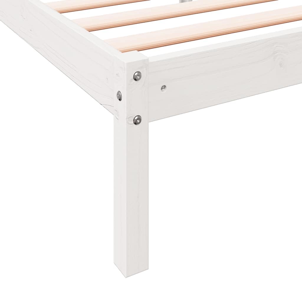 vidaXL Letto in legno massiccio extra lungo, senza materasso, struttura rete a doghe, singolo, 90 x 210 cm