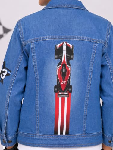 Image of KiddoPanti Boys Denim Jacket | Cotton Poly Blend with Spandex | Washed Denim, Full Sleeve | Button Closure & Front Flap Pockets | Collared Neck