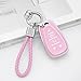 PIFOOG Key Fob Cover fit for Chev 5 Button Soft TPU Car Keys Case Shell Keychain Accessories for Malibu Equinox Blazer Traverse Camaro Cruze Trax LT Trailblazer Spark Smart Keys Pink