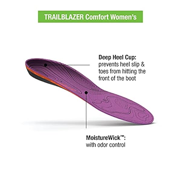 Superfeet TRAILBLAZER WOMEN'S Solette Scarpe Donna, Plantari Ortopedici in Fibra di Carbonio - Solette Sportive per Scarponi da Trekking