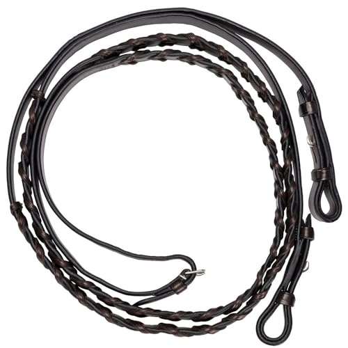 Joseph Sterling & Sons English Reins for Horses | Handcrafted Sedgwick Leather | Durable & Stylish for Equestrian Enthusiasts | Ideal for English Discipline | Havana Color | Size 59