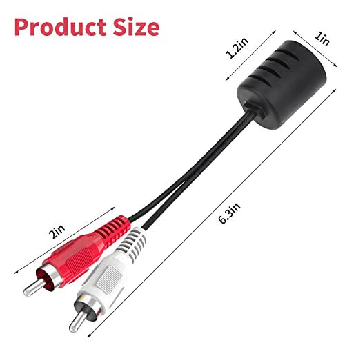 Audio Balun, 2 Pack Stereo RCA to Stereo RCA Audio Extender Over Cat5 / Cat6 UIInosoo 2 RCA to RJ45 Stereo Cable - Thumbnail 6