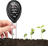 Soil Moisture Meter - 3 in 1 Soil Tester Kits with Soil Moisture/Light/pH Tester, Gardening Tool Kit for Plants, Soil ph Meter Suitable for Indoor and Outdoor Use, Gardens, Lawns, and Farms