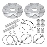 UOIENRT Aluminum Alloy Hood Pin Kit, Car Racing Lock for Universal Plate (Silver)