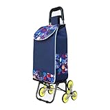 Matériau de haute qualité : acier inoxydable + tissu Oxford ; taille: 38x25x90CM (longueur x largeur x hauteur) Le support pliant est solide, facile à transporter, les roues sont stables, le support est léger, facile à tenir et facile à pousser et à tirer