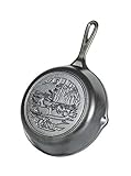 Lodge Wildlife Series-8' Cast Iron Skillet with Duck Scene, 8', Black