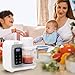 EVLA'S Double Baby Food Maker with 2 Steaming Baskets, Steamer, Blender, Grinder, Food Processor, Cook & Blends Healthy Baby Food in Minutes, Touch Screen, with 6 food pouches, White