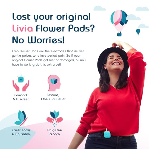 Image of Livia Gel Pads | Stick-on Pads for Menstrual Pain Relief Device | Skin-Friendly & Easy to Apply | 6 Pairs (6-Month Supply)