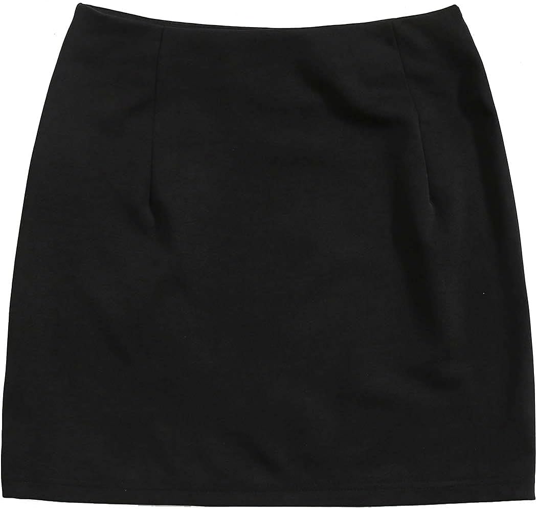 Verdusa Women's Split Hem Zipper Side Bodycon Mini Skirt - Image 2