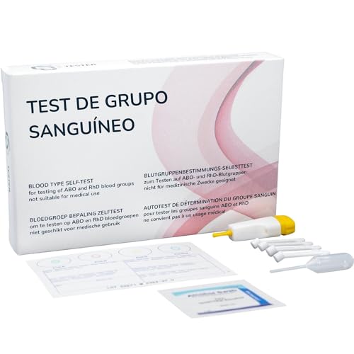 Prueba rápida de grupo sanguíneo – Test de grupo sanguíneo – Prueba rápida para determinar el grupo sanguíneo – The Tester