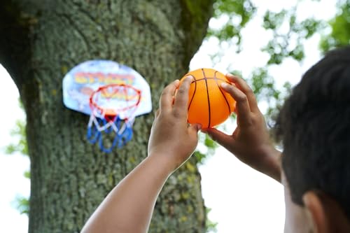 Simba 107406024 - Basketball Set, mit Halterung für die Tür, Brett 27x5x21cm, Korb mit Netz 15cm, Ball 8, 6cm, ab 3 Jahre