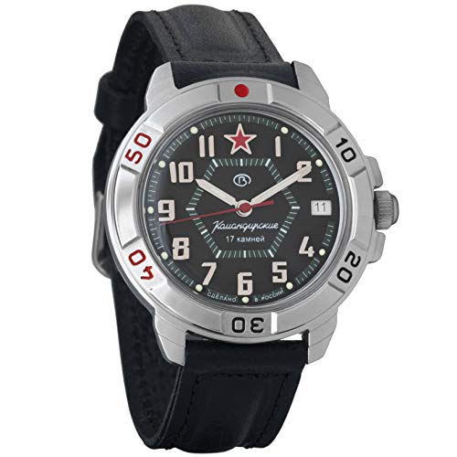 Vostok Komandirskie 24 Hour Dial Mechanical Mens Military Wrist Watch #431744 (Classic)
