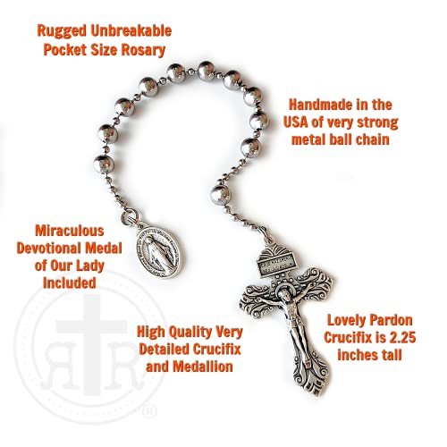 WWI Combat Pocket Rosary - Handmade in Texas from Strong and durable Military design3