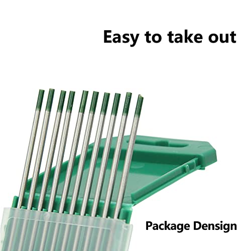 Welding Knight Tig Welding Tungsten Electrodes Wp Pure Tungsten 10Pk (1/16", Green) #TOP4