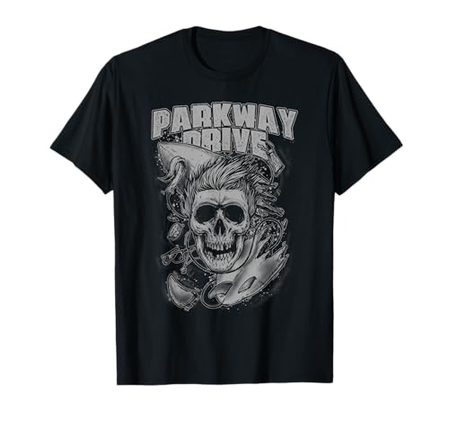 Parkway Drive - Camiseta Oficial - Calavera Surfer - Negra -