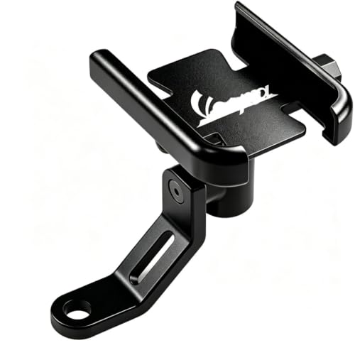 LCFZDQ Apto para Vespa LX LXV Sprint GTS GTV 50 150 250 300 300ie Accesorios Manillar de Motocicleta Soporte para teléfono móvil Soporte para GPS, Soporte para Espejo Negro