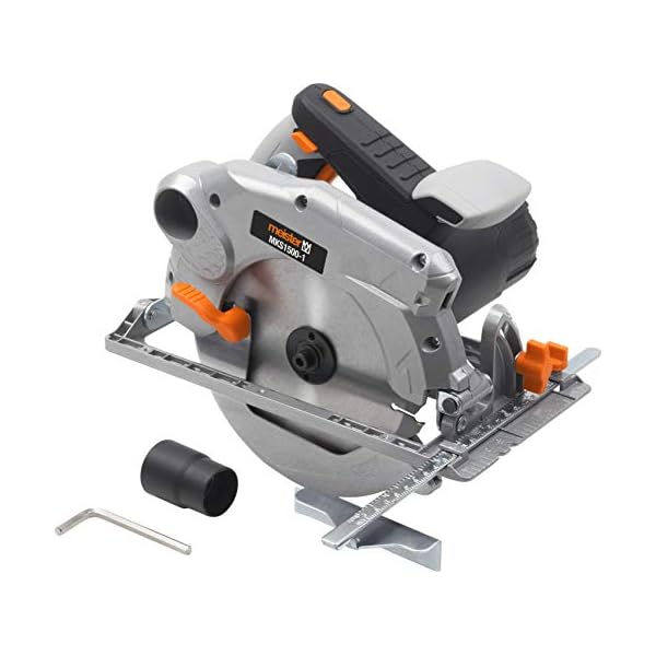 Meister Handkreissäge 1500 W, MKS1500-1 - Holz-Sägeblatt Ø 190 mm - Laser-Markierhilfe - Gehrungsschnitte - Bis zu 65 mm…