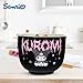 Silver Buffalo Sanrio Hello Kitty and Friends Kuromi Ceramic Ramen Noodle Rice Bowl with Chopsticks, Microwave Safe, 20 Ounces