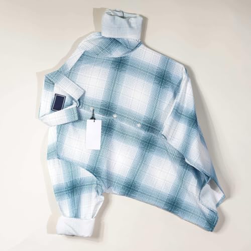 Virast Fashion Men's Cotton Casual Full Sleeve Printed Shirt Blue - Image 3