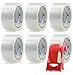 Produktbild 6 Rollen Klebeband ohne Blasen mit Spender, starkes Klebeband für Pakete, 48 mm x 66 m, BOMEI PACK