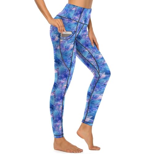 Legging tortue de mer pour femme : pantalon yoga taille haute imprimé avec poches