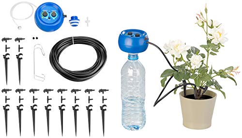 Preisvergleich Produktbild Royal Gardineer Balkonbewässerung: Automatische Urlaubs-Bewässerungsanlage für 10 Zimmerpflanzen mit Akku (Automatische Bewässerung)