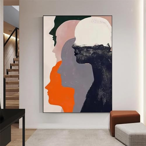 Affiches et impressions KEBIA de portrait minimaliste sans cadre texture peinture à l'huile