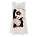 EFINNY Women's Kawaii Panda Printed Casual Loose Sleeveless Shirt Tank Tops, Color 8, Size (S-M)