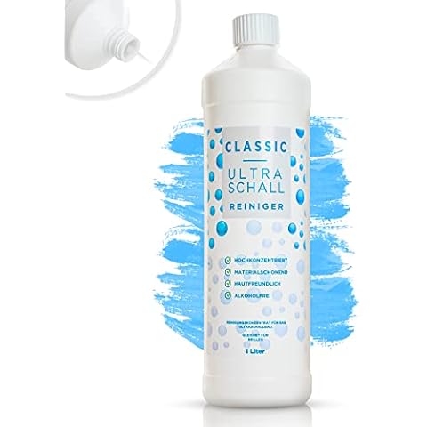 Ultraschallreiniger Konzentrat 1000ml inkl. Flaschenausgießer für jedes Ultraschallgerät - Ultraschall Reiniger für Brillen (Vom Augenoptiker entwickelt)(1000ml) Cover