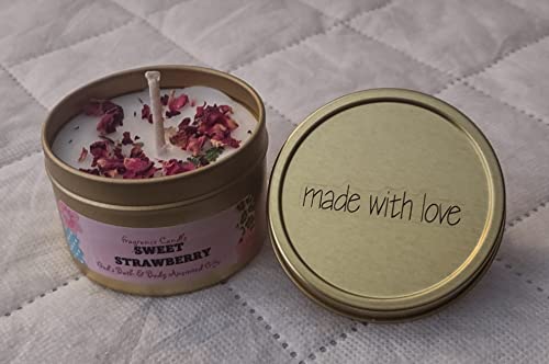 God's Bath & Body Anointed Gifts - Sweet Strawberry - 4oz metallic tin can with lid