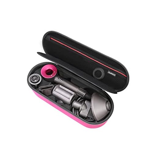 RLSOCO Hard Case for Dyson Supersonic Hair Dryer HD15 HD08 HD07 HD03 HD01-Fits Complete Supersonic Accessories (Pink)