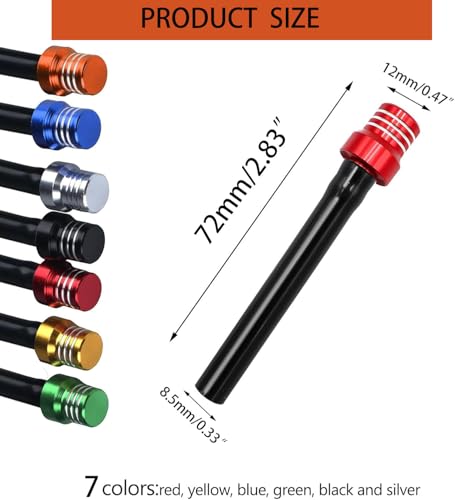 Image of 7Pcs Motorcycle Breather Hose Gas Fuel Tank Cap Vent, Motorcycle Gas Cap Vent Hose Tube, Aluminum Universal Breathing Tube Fits All Off-Road Motorcycles ATVs Pit Dirt Bike,Colorful