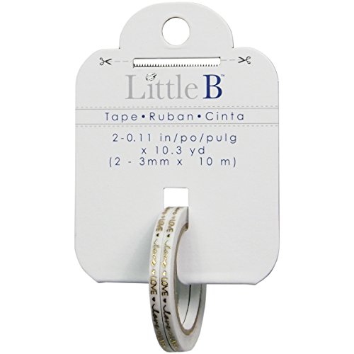 Little B 100563 Decorative Foil Tape, Gold Foil Love
