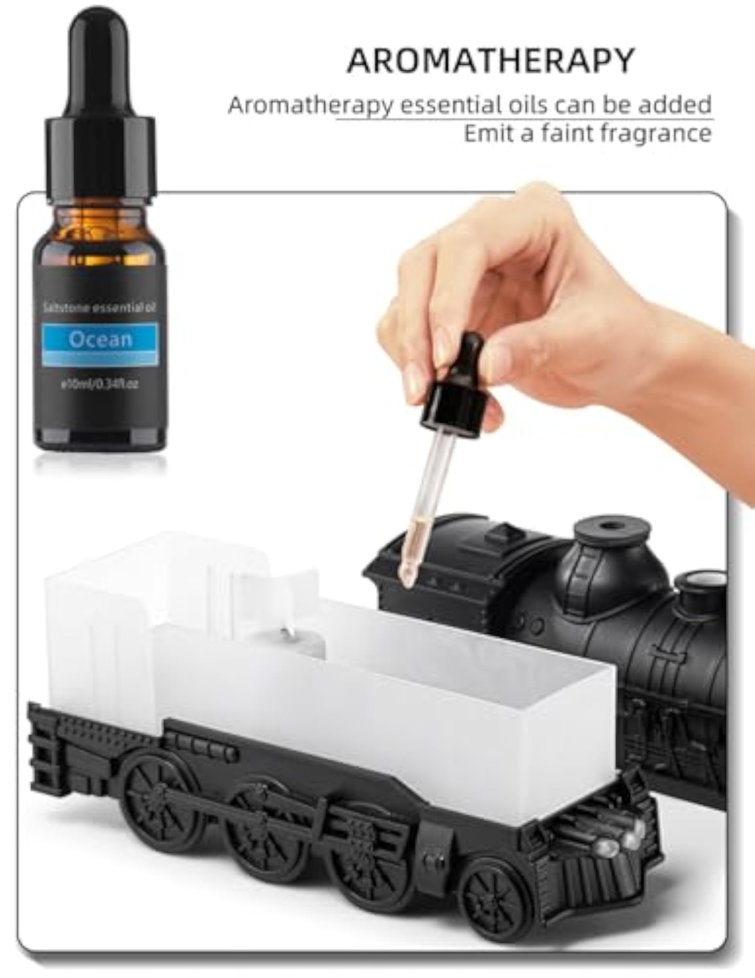 Train Humidifier Aroma Diffuser for Essential Oils, Cute