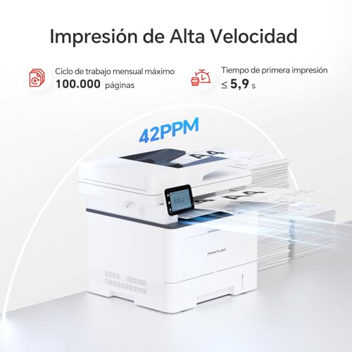 Impresora láser con escaneo dúplex automático Pantum BM5220ADW de 42ppm WiFi 3