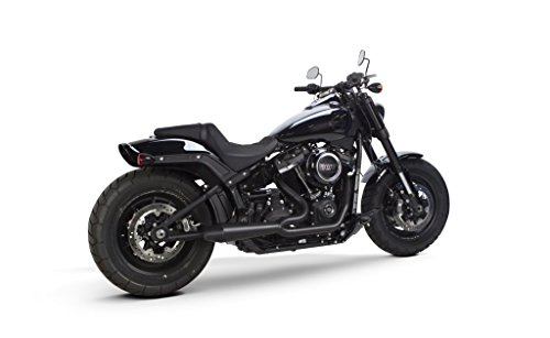 Scarichi Sistema Terminali Marmitte Completi in Acciaio Inox Ceramic Black Nero Modello Megaphone Gen II 2in1 Racing TBR Two Brothers Racing per Moto Harley Davidson Softail Fat Boy Anno 2018