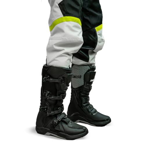 Image of Raida Trailcraft Off-Road Pants | MX & Trail Ride | Lightweight | Abrasion-resitant Fabric | Heat Sheild Panel | (S, Grey /Hiviz)