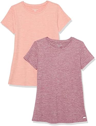 Amazon Essentials Women’s Tech Stretch Short-Sleeve Crewneck T-Shirt (Available in Plus Size), Multipacks