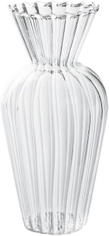 Vase Transparent Glass Vase Desktop Decoration Dried Flower Flower Small Flower Device Home Living Room Hydroponic Flower Pot Suitable for Dining and Living Room Home decoratio