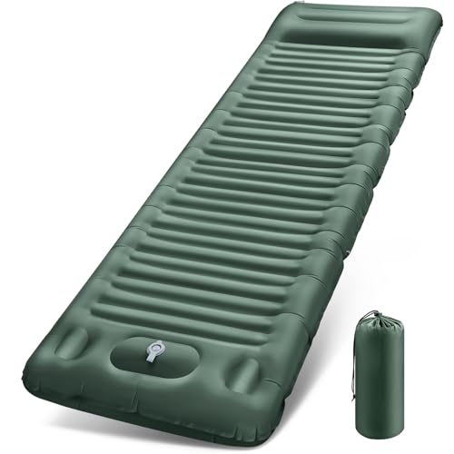 JEMULICE Isomatte Camping, 12CM Verdicktes Aufblasbare Matratze Kleines Packma&szlig; mit Fu&szlig;presspumpe,...