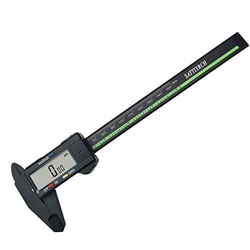 Plastic Digital Caliper with Large LCD Screen 6 Inch Millimeter Conversion Sattiyrch Electronic Vernier Caliper Measuring Tool (Plastic Digital caliper)