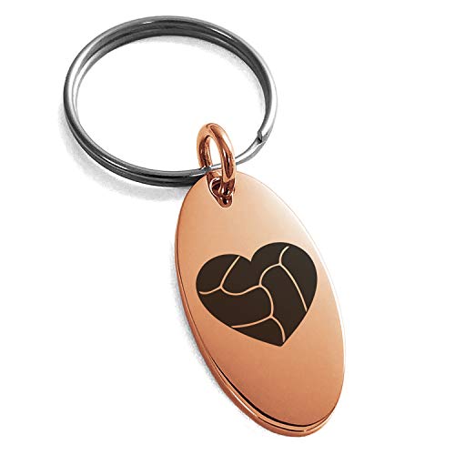 Stainless Steel Love Volleyball Heart Small Oval Charm Keychain Keyring