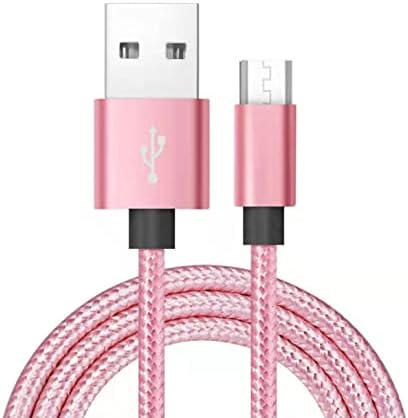 Micro USB Charging Cable 2M Braided USB A to Micro Android Charger Cable Data Sync Lead for Samsung Galaxy J7,S7,S6,Kindle Fire,Fire HD Tablets,LG,Motorola,Huawei PS4 Controller,HTC,Black